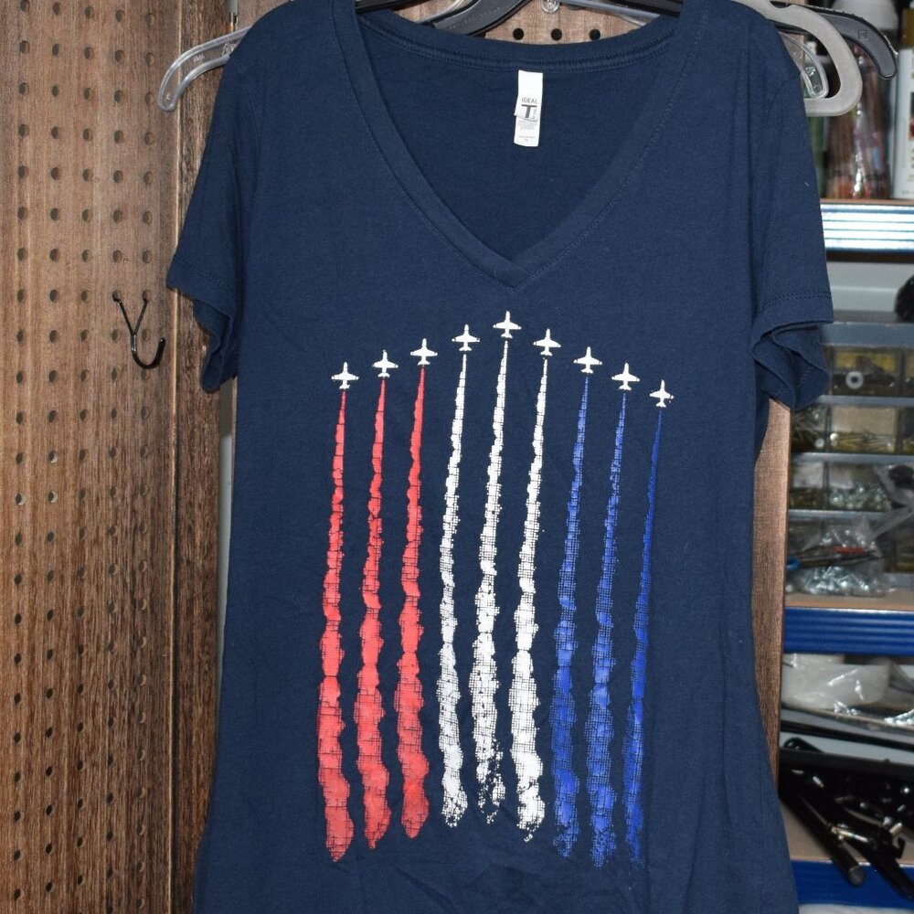 5/20 Next Level Ideal T Fourth of July Planes fitted Tee